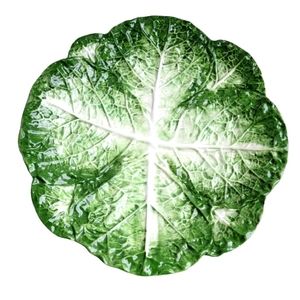 Majolica Plate vintage cabbage serving decorative platter made in Italy